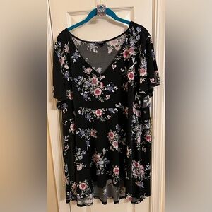 Torrid Black Floral Top